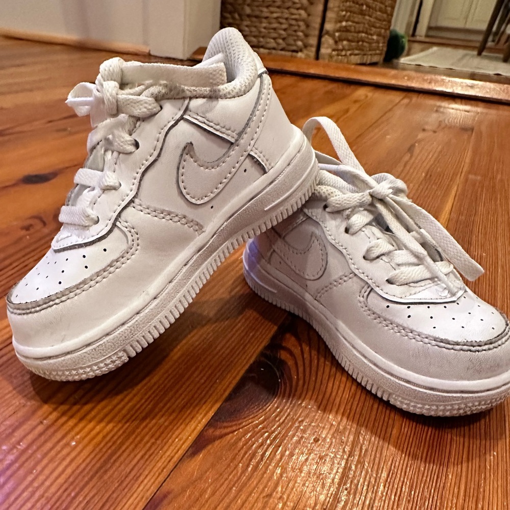 TODDLER BABY NIKE AIR FORCE 1 LE (TD) WHITE/WHITE 6C